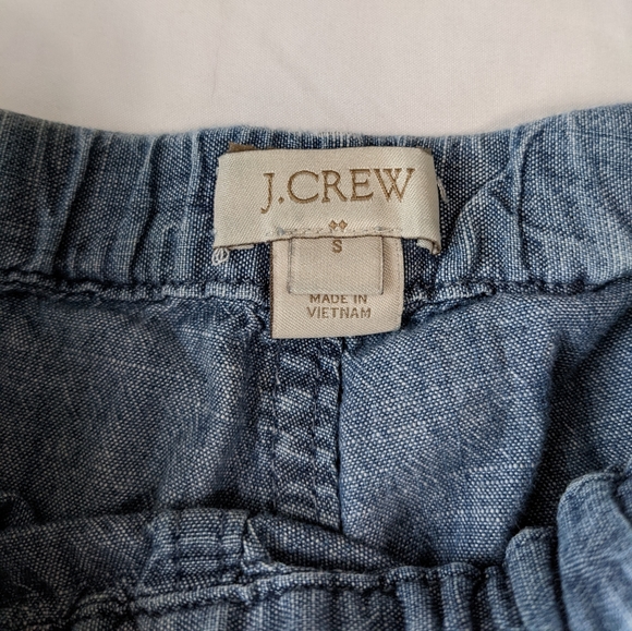 J. Crew Chambray Shorts Size Small Elastic stretch Waist - Picture 7 of 8